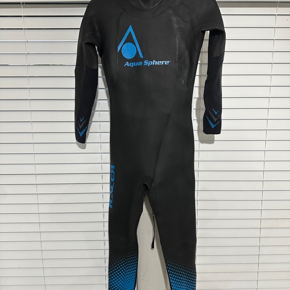 Men's Black and Blue Wetsuit L